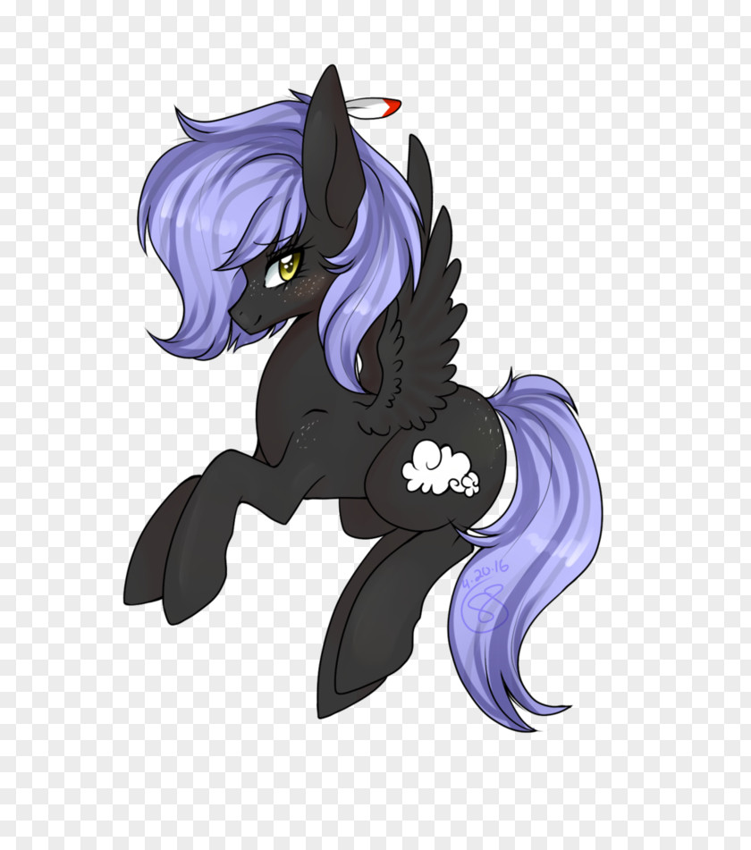 Foggy Night Sky Pony Horse Fan Art Character PNG