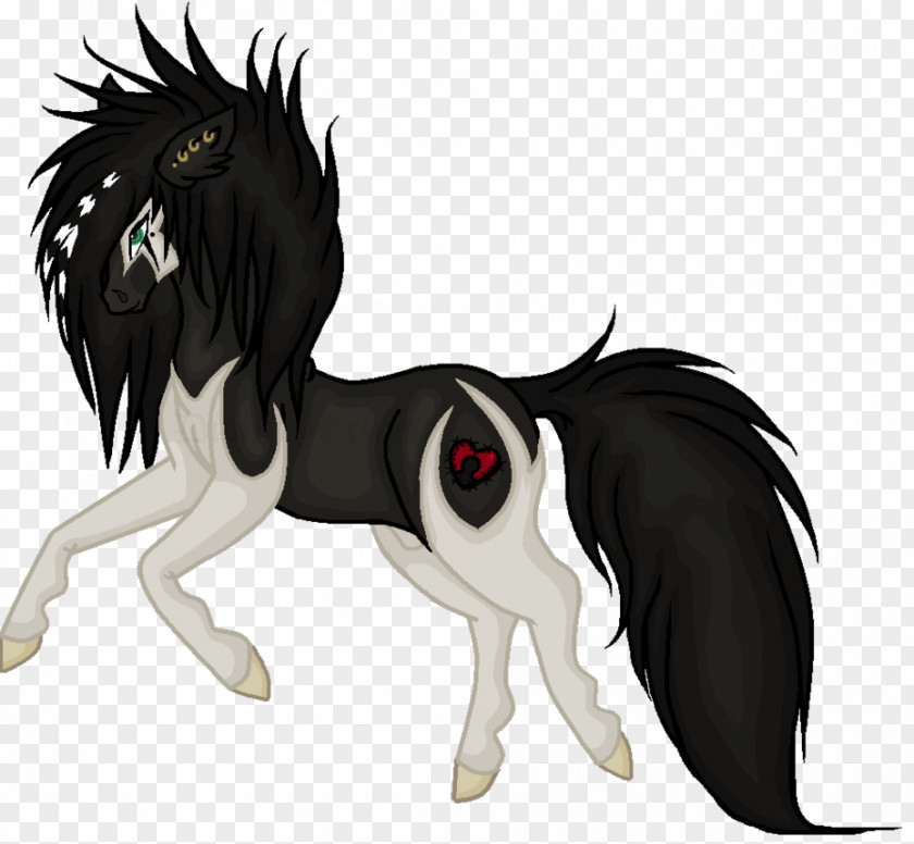 Mustang Pony Mane Demon Dog PNG