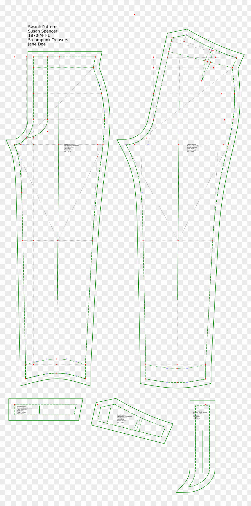 Watercolor Sewing Drawing Pants Steampunk Clothing Pattern PNG