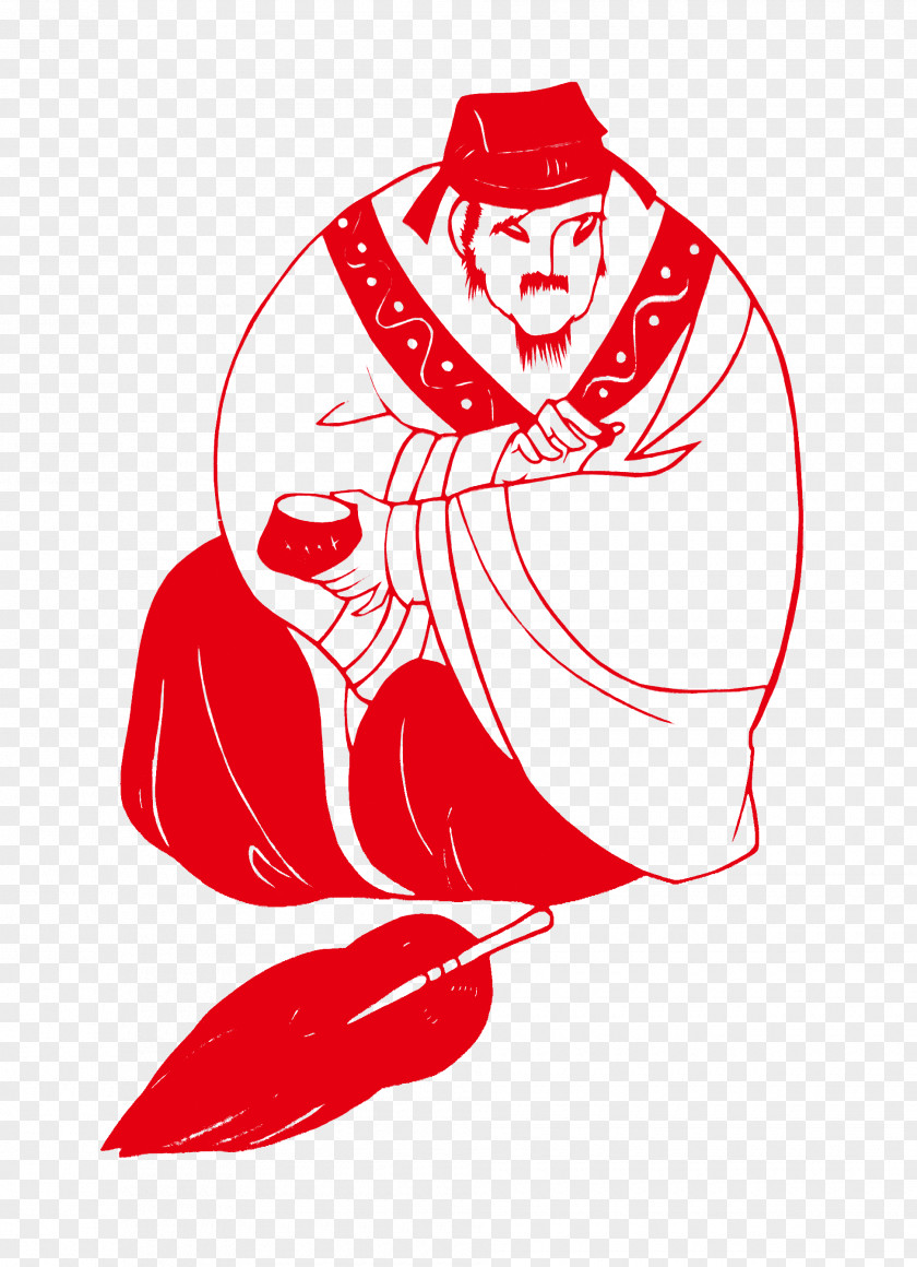 Zhu Wu Military Advisor To Kuixing God Machine Water Margin U5730u9b41u661f U795eu673au519bu5e08u6731u6b66 Papercutting Illustration PNG