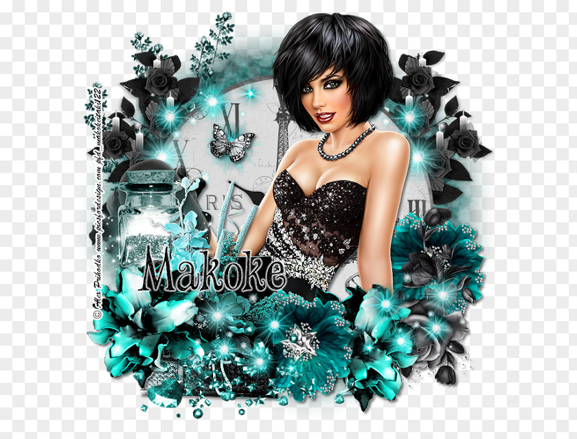 Gothic Fairies Turquoise Shoulder PNG