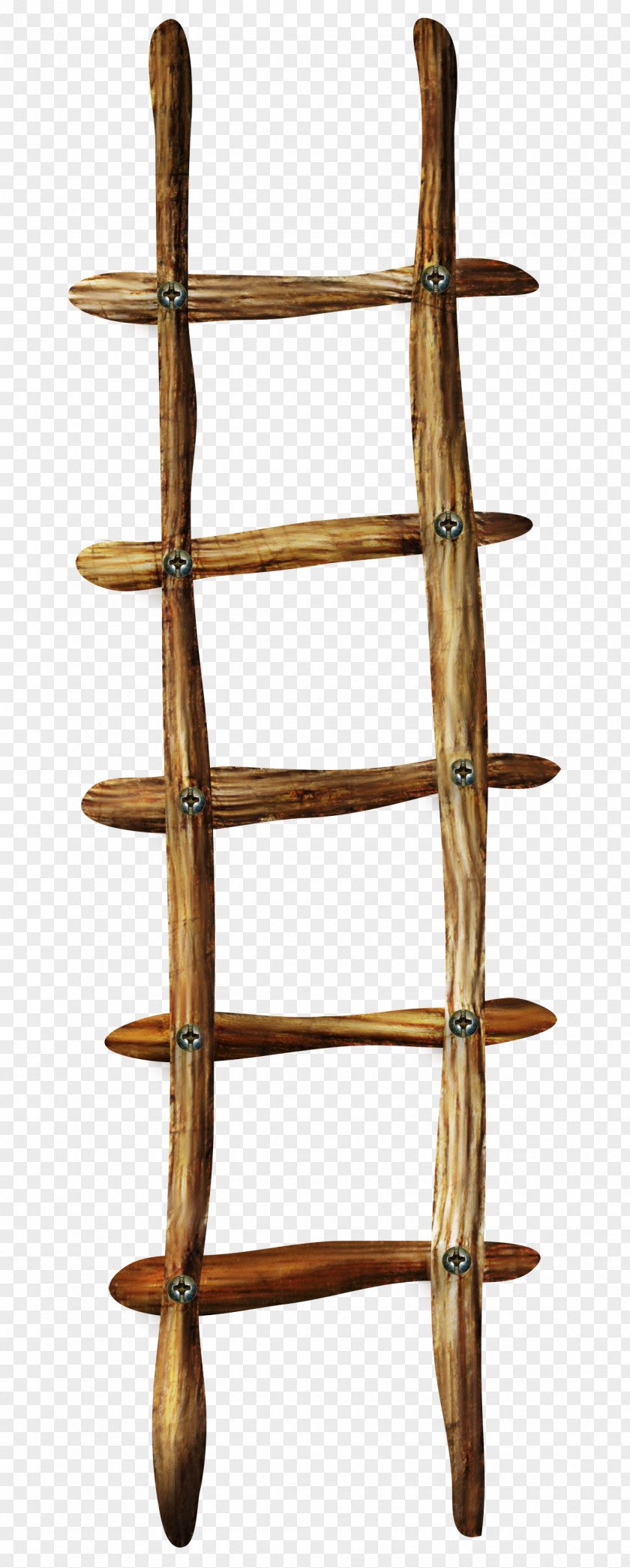 Pretty Brown Wooden Ladder Wood Clip Art PNG