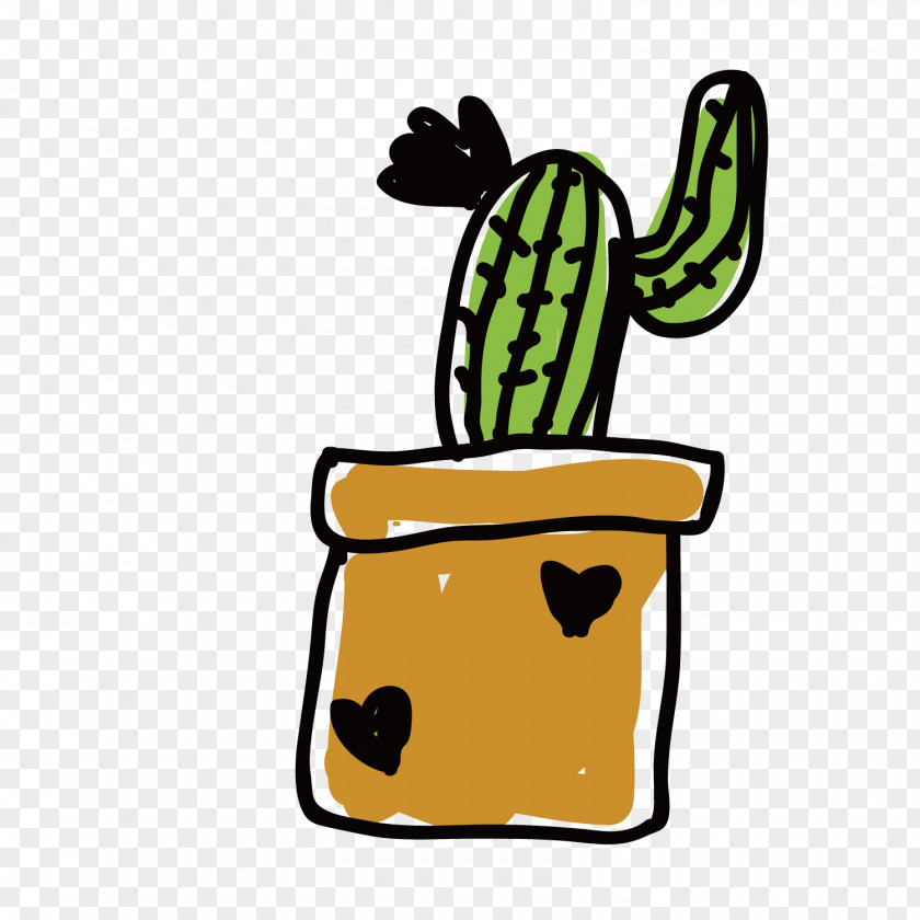 Cartoon Vector Cactus Illustration Cactaceae PNG
