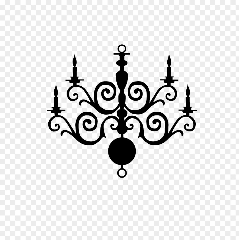 Minimalist Chandelier Candelabra Clip Art PNG