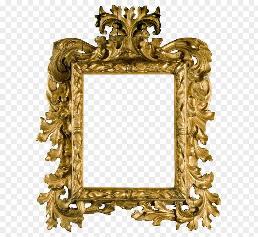 Baroque Picture Frames Gold Mirror PNG