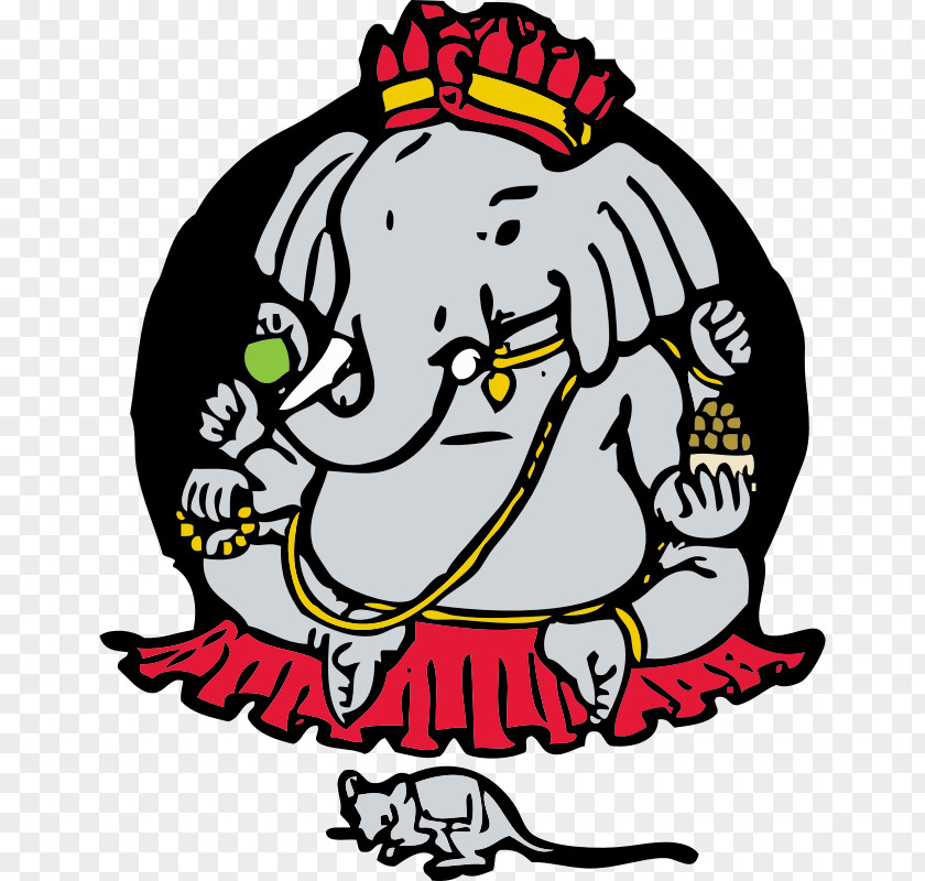 Cartoon Elephant Picture Ganesha Ganesh Chaturthi Hinduism PNG