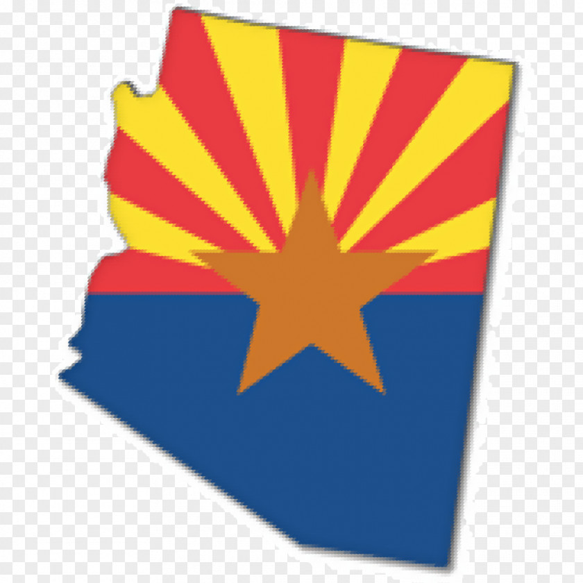 Flag Of Arizona Map Clip Art PNG