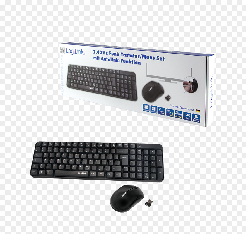 Funk Computer Keyboard Mouse Laptop Wireless USB PNG