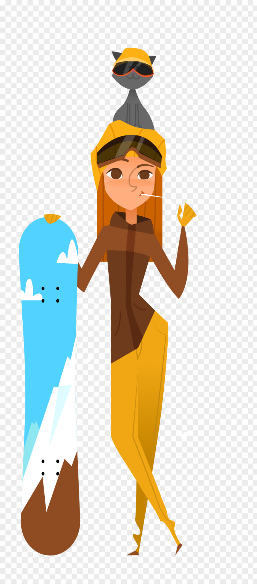 Vector Character Skateboard Material Euclidean Illustration PNG