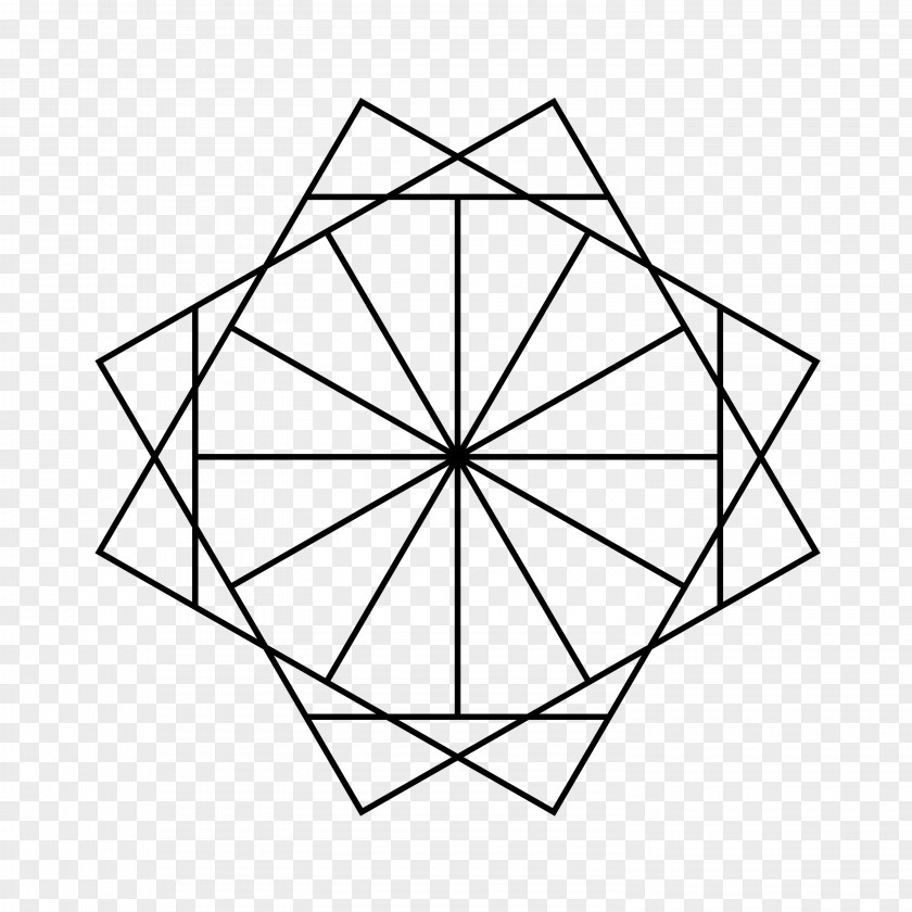 Star Polygon Dodecagon Inscribed Figure Point PNG