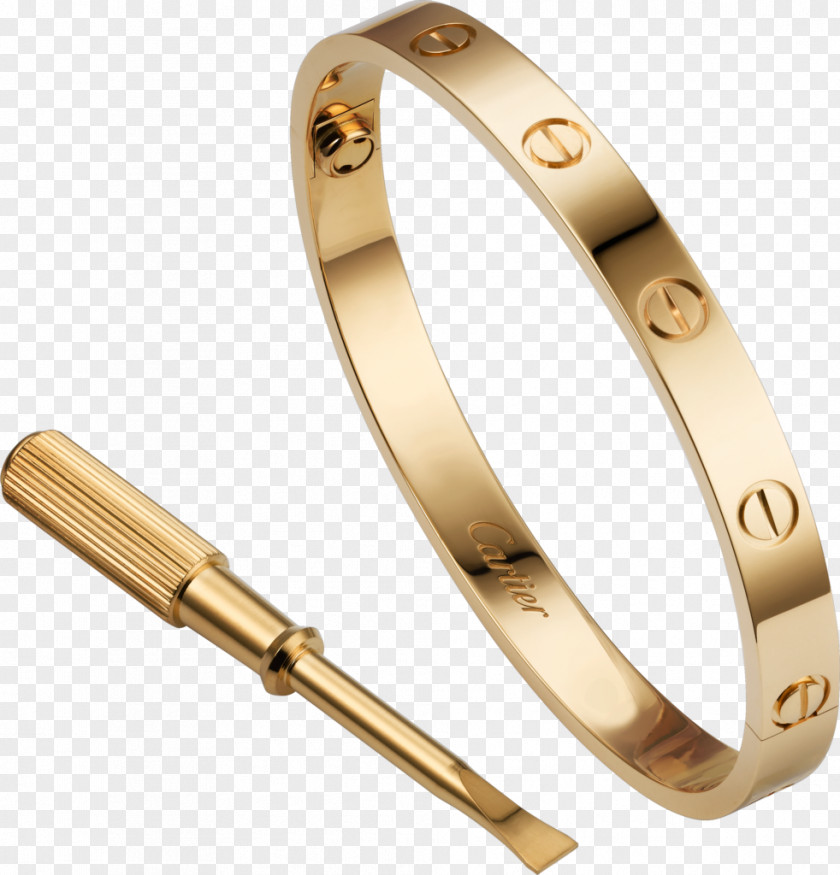 Gold Love Bracelet Colored Bangle PNG