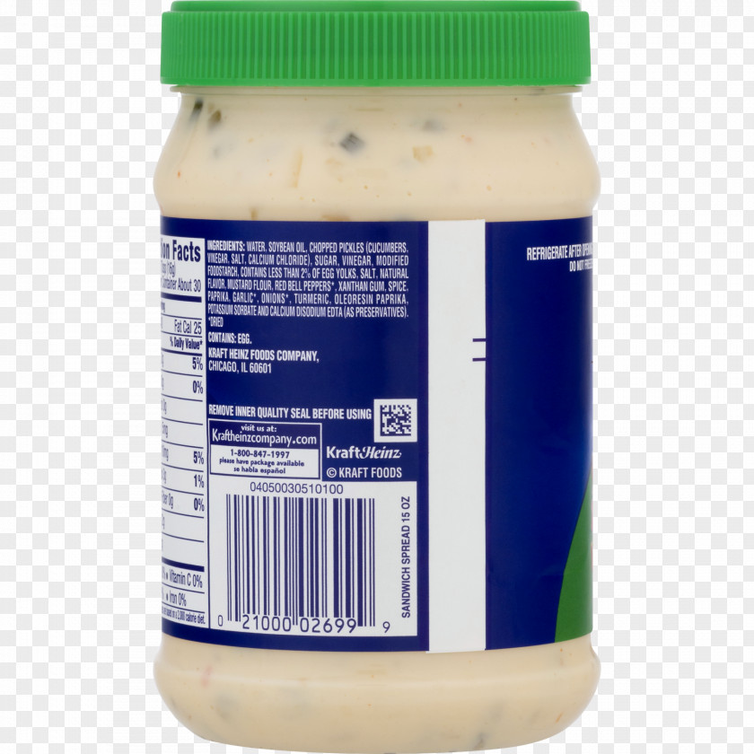 H. J. Heinz Company Tartar Sauce Sandwich Spread Condiment PNG