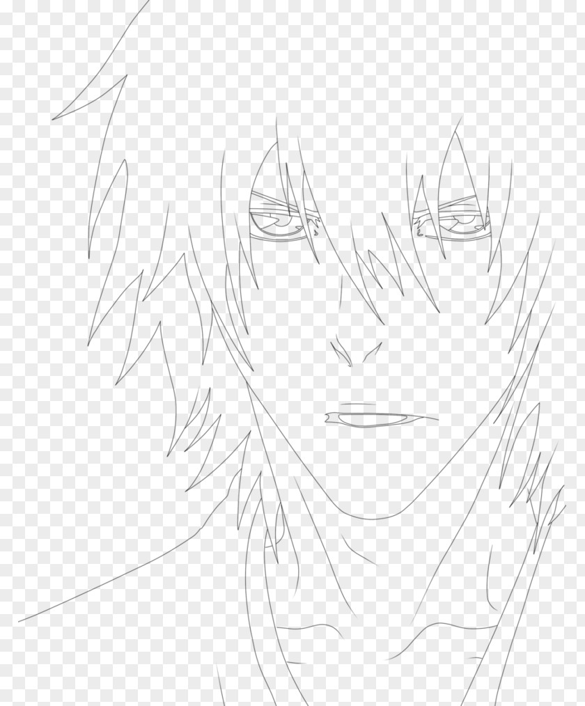 Kurosaki Ichigo Drawing Line Art Nose Cartoon Sketch PNG