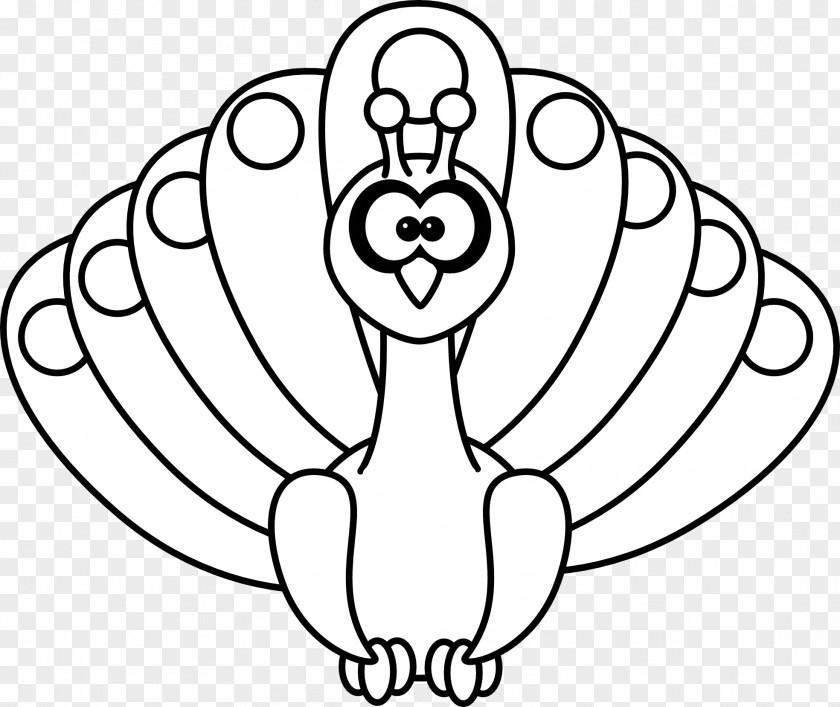Inkscape Art Peafowl Black And White Clip PNG