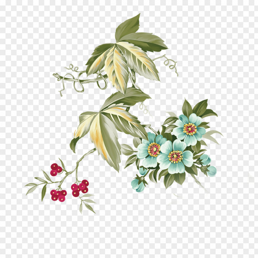 Cloth Napkins Vase Floral Design Clip Art PNG