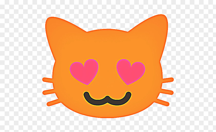 Moustache Mouth Heart Emoji Background PNG