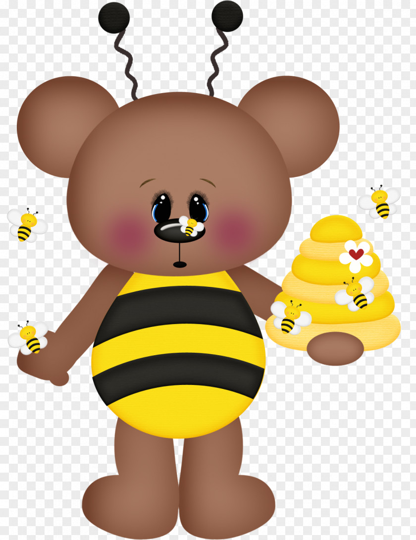 Bee Bear Insect Drawing Clip Art PNG