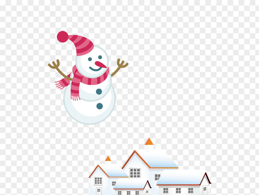 Snowman Winter House PNG