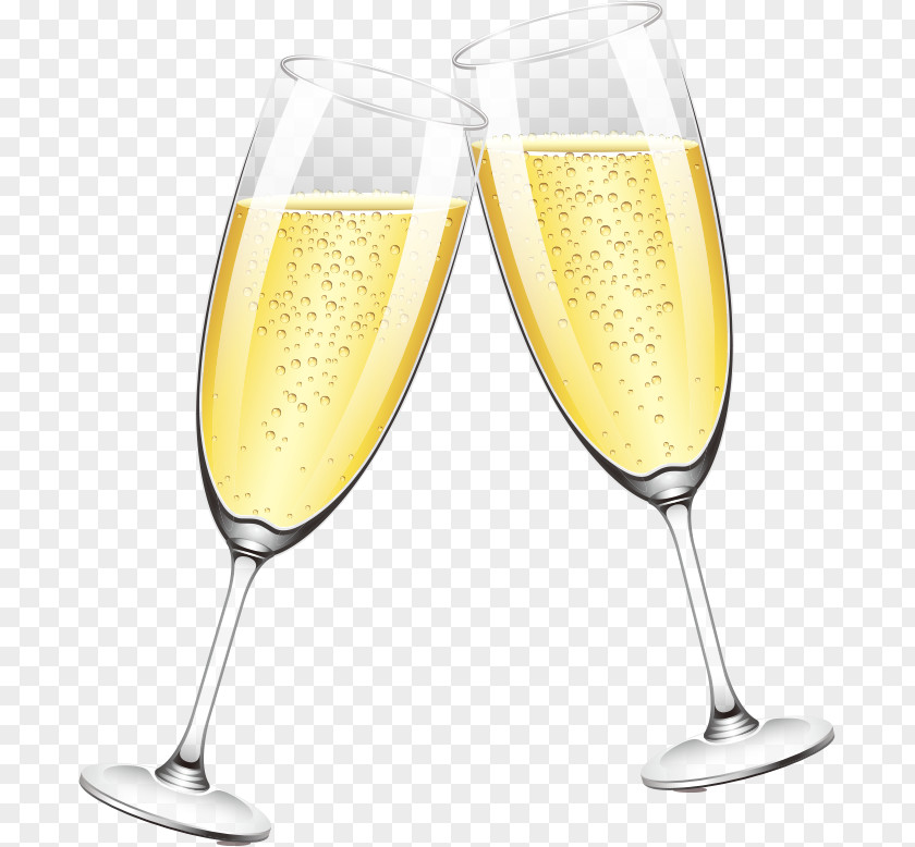 Two Glasses Of Champagne Glass PNG