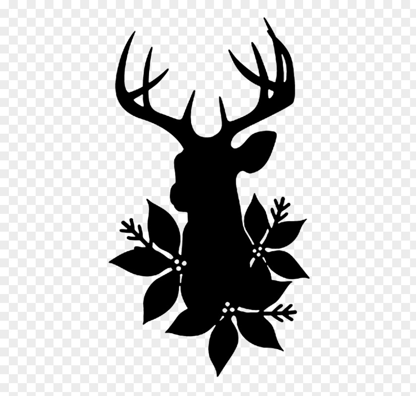 Deer Reindeer Silhouette Clip Art PNG