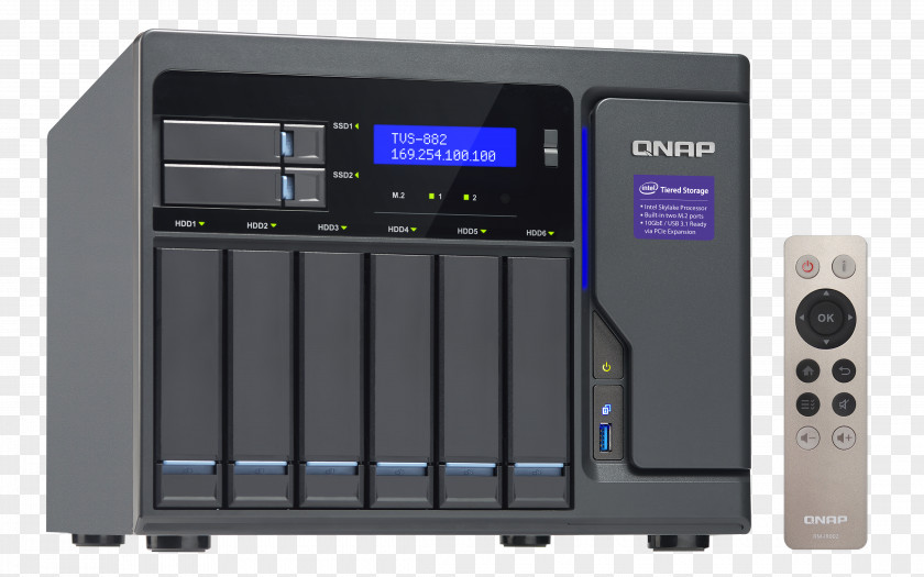 SATA 6Gb/s QNAP TVS-882 6-Bay Network Attached Storage Enclosure With Intel I5 Processor, 16 GB RAM And 450 W Power Supply Unit TVS-682-I3-8G 6 Bay NASOthers Systems Serial ATA Diskless NAS Server PNG