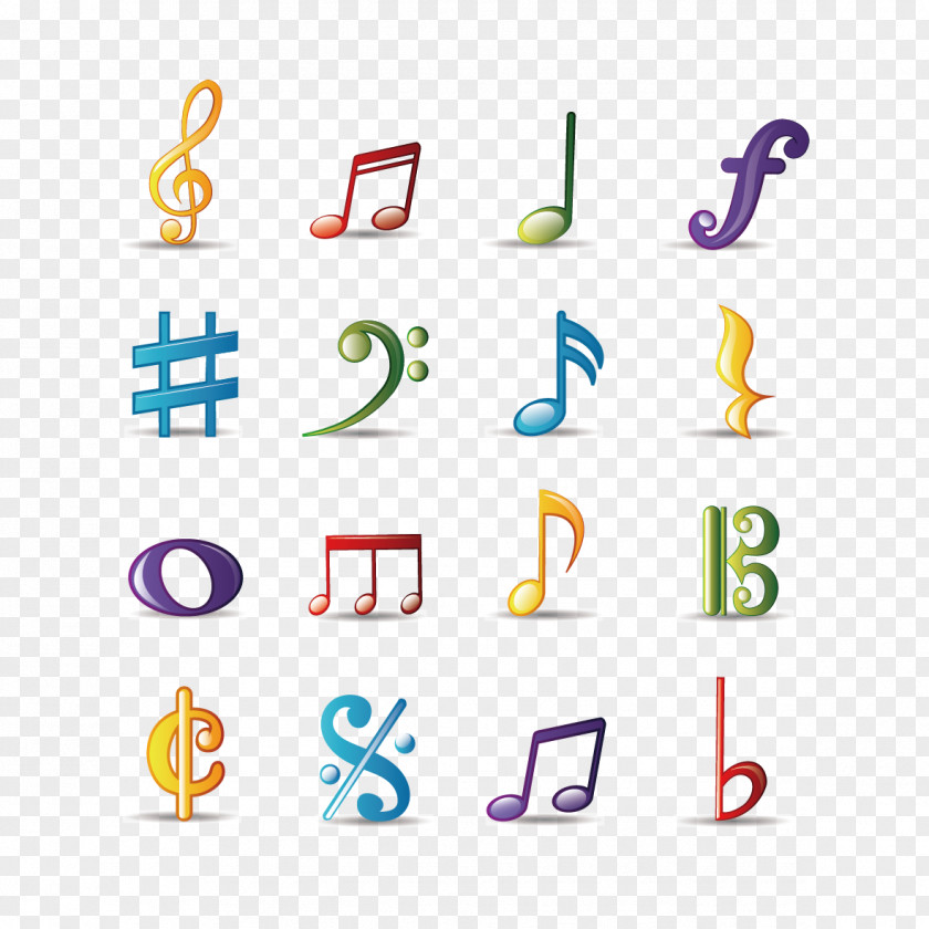 Vector Color Notes Musical Note Icon PNG