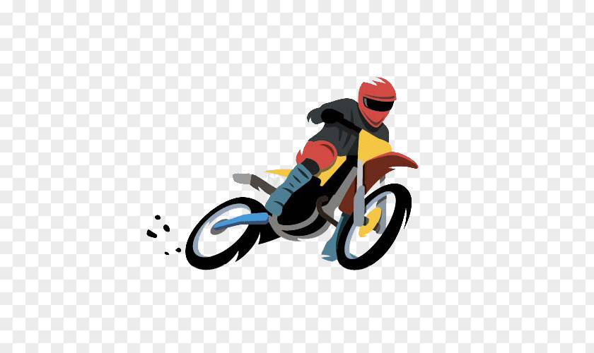 Motorcycle Athlete Cartoon PNG
