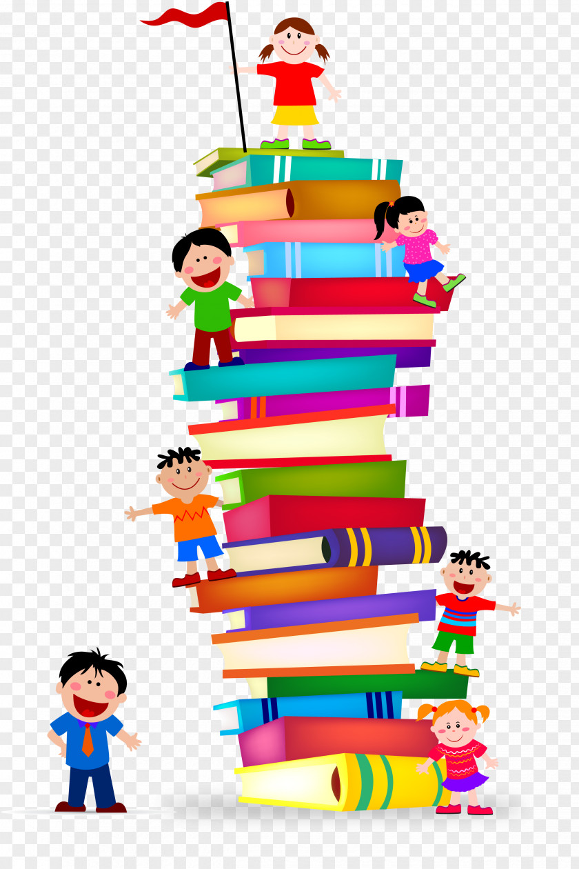 Books Child Book Library Stack Clip Art PNG