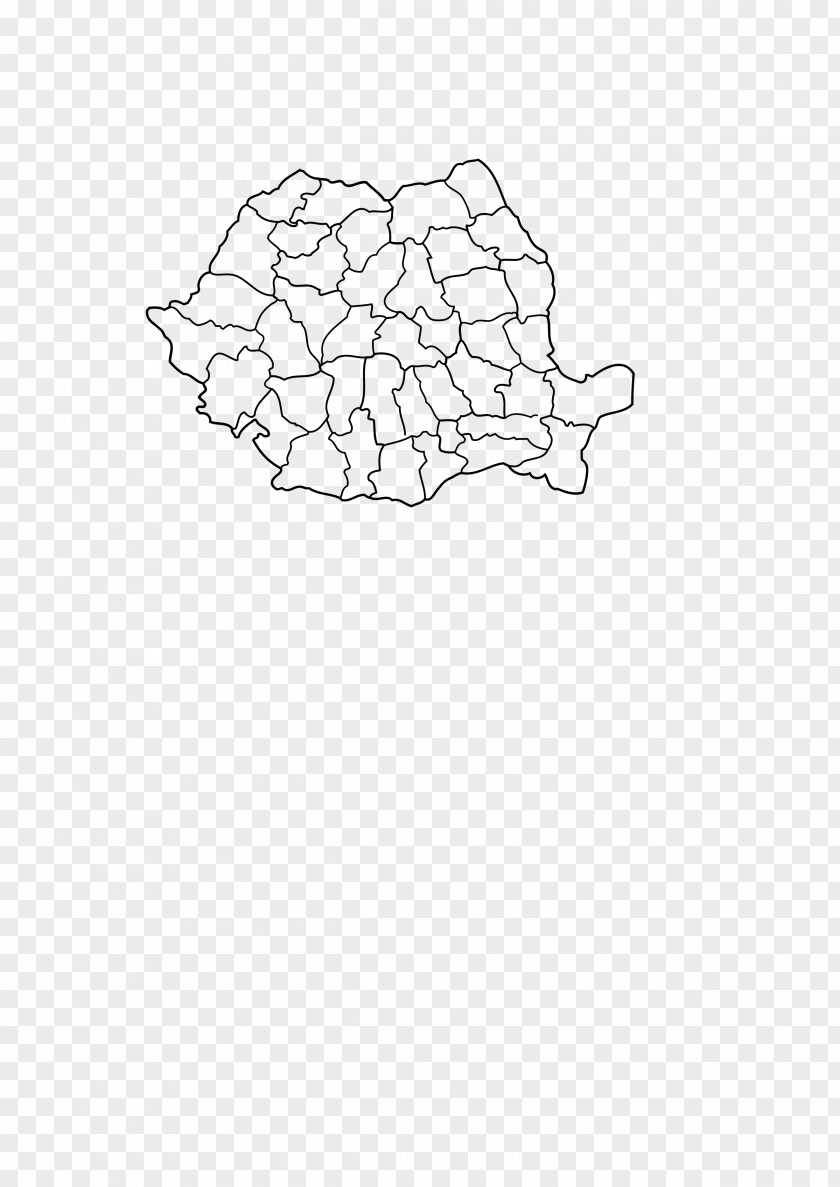 Map Romania Line Art Clip PNG