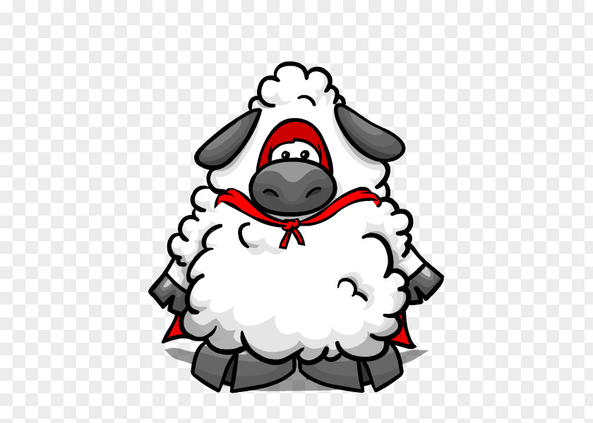 Sheep Club Penguin Wool Suit Costume PNG