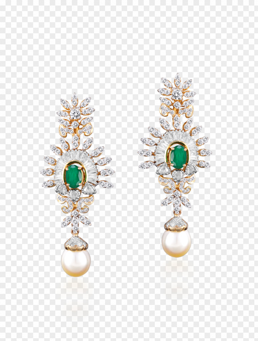 Temple Jewellery Hyderabad Earring Emerald Necklace Diamond PNG