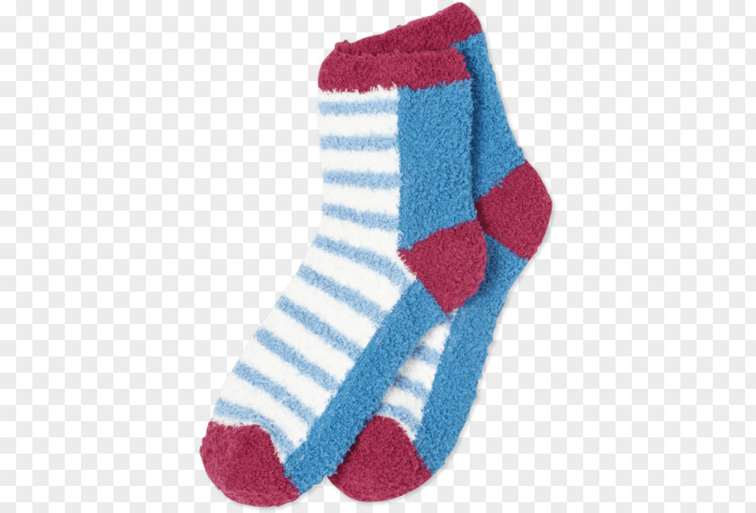 Colorful Stripe Sock Woolen Cobalt Blue PNG