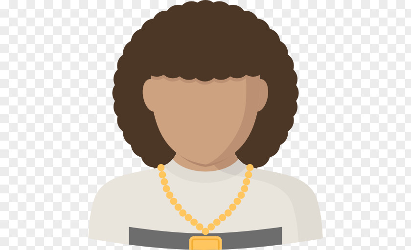 Ms. Curly Hair Avatar Icon PNG