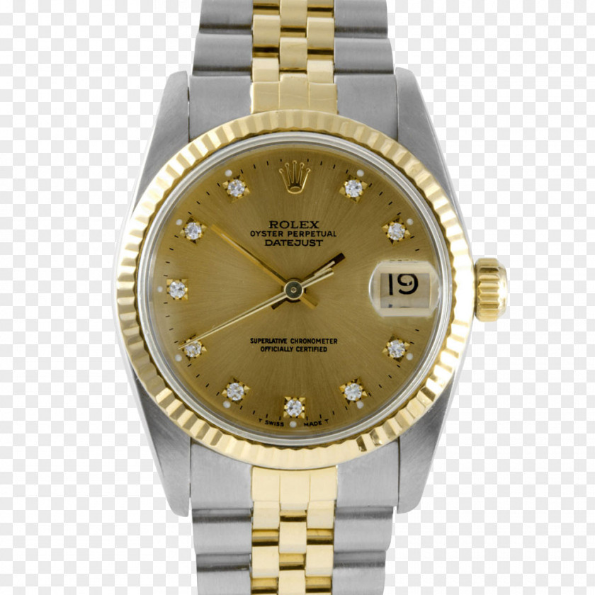 Diamond Bezel Rolex Datejust Automatic Watch PNG