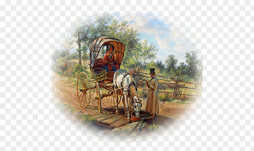 Carriage Oil Painting Reproduction Painter Artist PNG