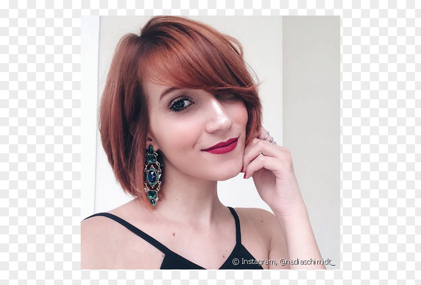 Hair Red Brown Coloring Bangs PNG