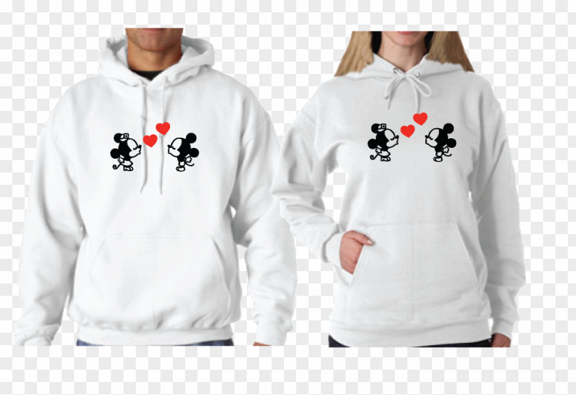 Just Married Minnie Mouse Mickey Hoodie T-shirt Sweater PNG