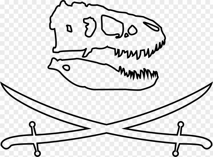 T Rex Line Art Drawing Black And White PNG