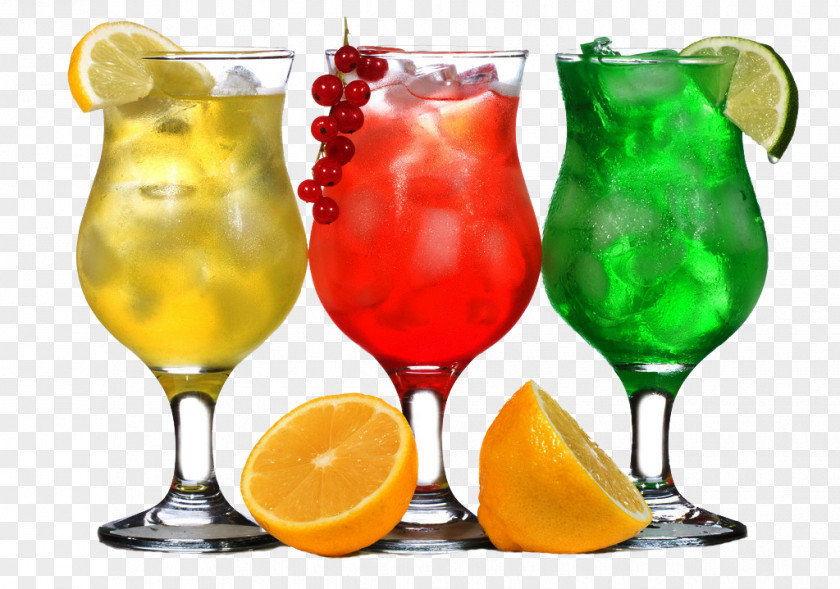 Three Cups Of Delicious Cocktails Cocktail Martini Juice Drink Mixer PNG