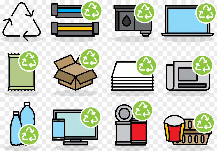 Vector Recycling Symbol Paper Waste PNG