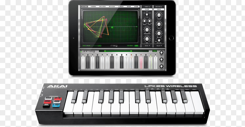 Bluetooth Computer Keyboard Akai Professional LPK25 Electric Piano Digital MIDI Controllers PNG