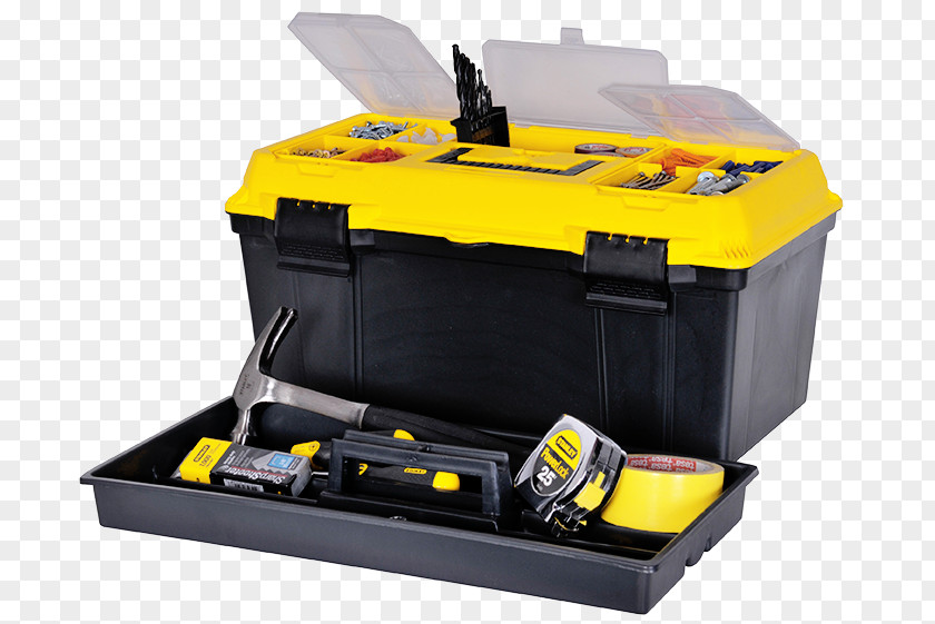 Combination Of Yellow And Black Tool Boxes Stanley & Decker Hand PNG