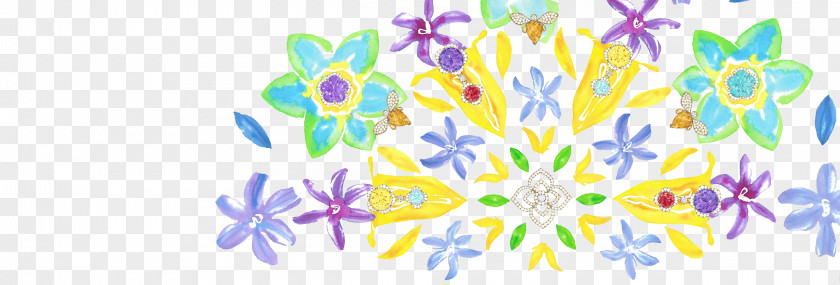 Cushion Cut Amethyst Earrings Floral Design Illustration Pattern PNG