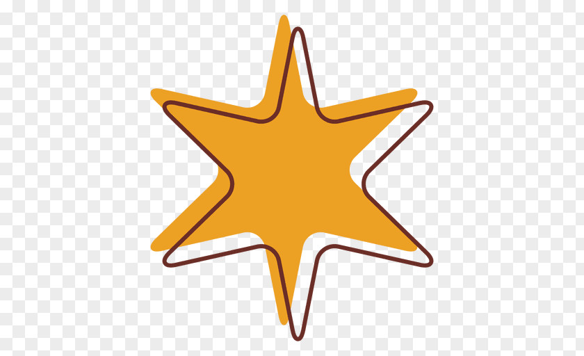 Hexagon Sheriff Badge Star PNG