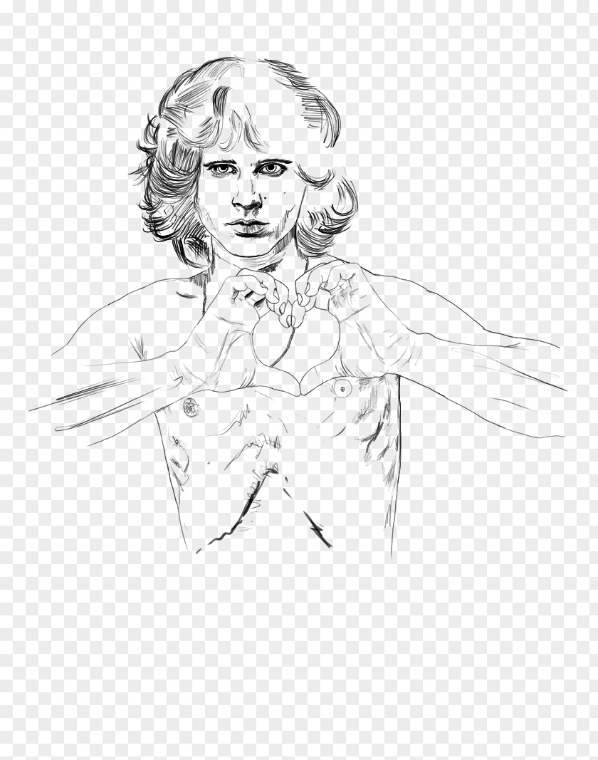 Jim Morrison Drawing Line Art Cartoon Sketch PNG