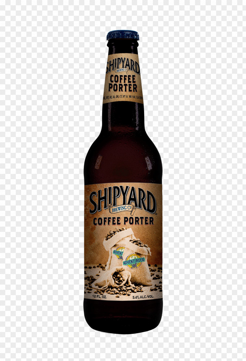 Porter Ale Shipyard Brewing Company Beer Bottle PNG