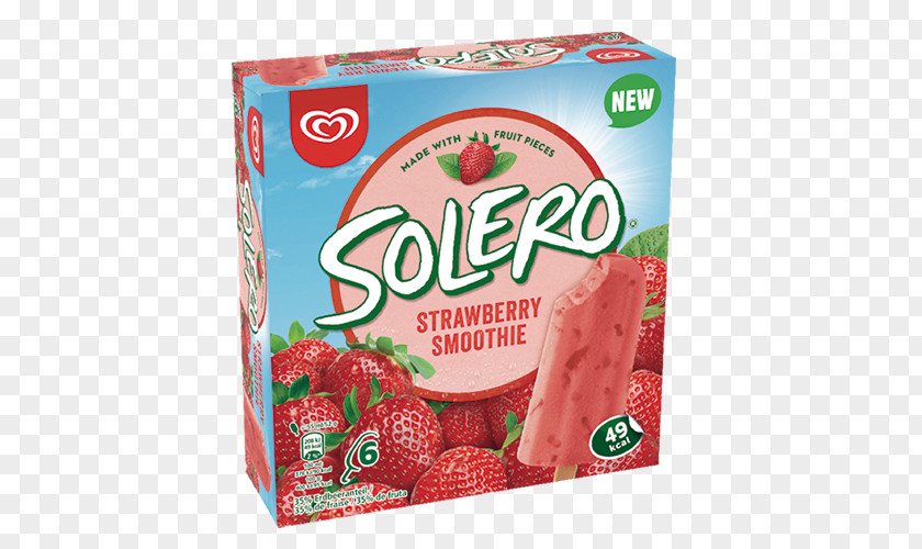 Ice Cream Smoothie Sorbet Strawberry Solero PNG