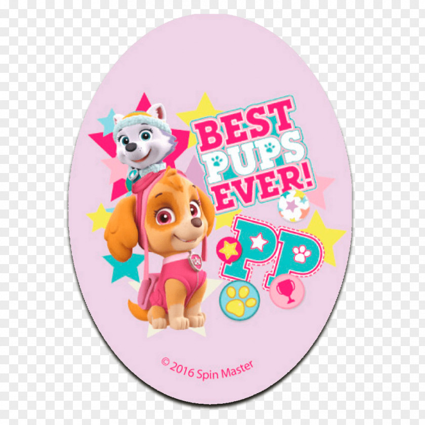 Paw Patrol PINK Embroidered Patch Iron-on Birthday Cake PNG