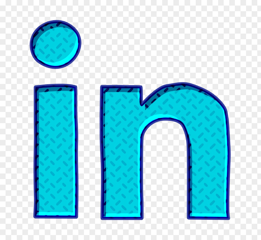 Turquoise Electric Blue Linked In Icon Linkedin Media PNG