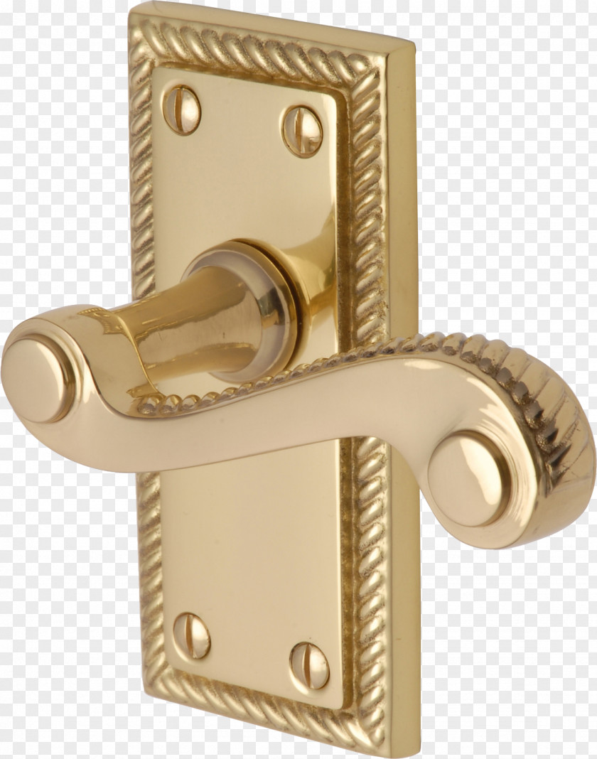 Brass Door Handle Hinge Architectural Ironmongery PNG